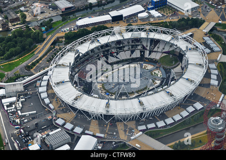 Luftaufnahmen von London 2012 Olympische Stadion Stockfoto