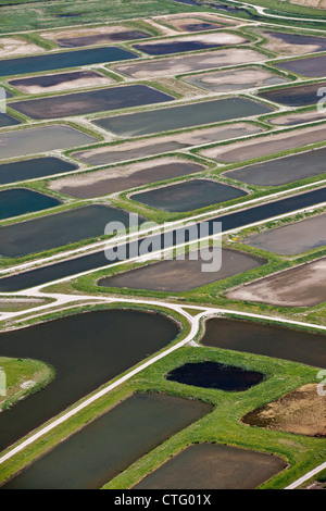 Den Niederlanden, Broek in Waterland. Polder genannt Volgermeerpolder. Naturschutzgebiet. Ehemalige Mülldeponie. Luft. Stockfoto