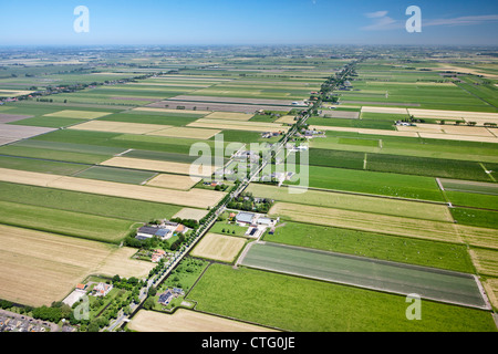 Die Niederlande, Midden-Beemster, Antenne Beemster Polder. UNESCO-Weltkulturerbe. Stockfoto