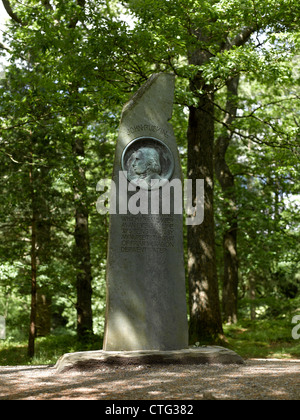 John Ruskin Denkmal in Friars Crag Derwentwater in der Nähe von Keswick Cumbria England GB Vereinigtes Königreich GB Großbritannien Stockfoto