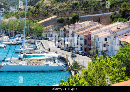 Hafen und der Hafen von Mahon Menorca Balearen Spanien Digital erweitert Stockfoto