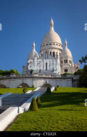 Am frühen Morgen unter Basilique du Sacre Coeur, Montmartre, Paris Frankreich Stockfoto