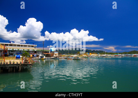 Stadt Coron auf Busuanga Island. Palawan Archipels in Philippinen Stockfoto