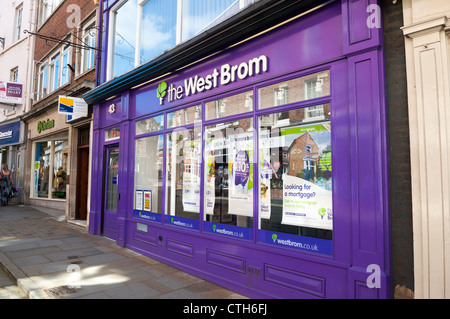 West Bromwich Building Society Ladenfront, Shrewsbury, England Stockfoto