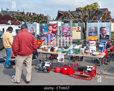 Französischen Brocante / Straße Markt - Frankreich. Stockfoto