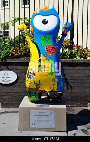 Cockney Wenlock 2012 Olympische Maskottchen in der City of London, London, UK Stockfoto