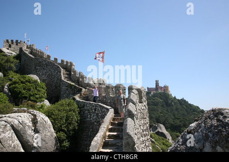 Castelo Dos Mouros Sintra - Portugal Stockfoto