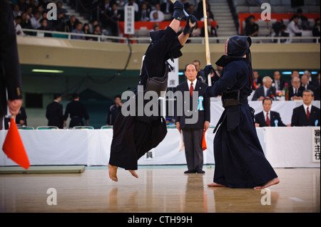 Teilnehmer an der 59. Alle kendo Meisterschaft, Budokan, Tokyo, Japan Stockfoto