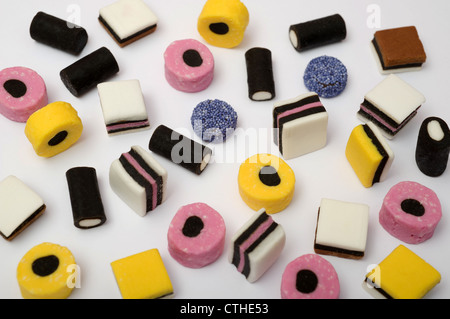 Liquorice Allsorts Süßigkeiten Stockfoto