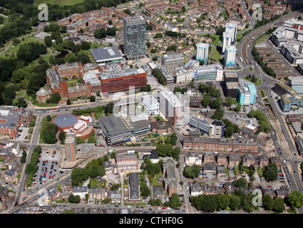 Luftaufnahme der Sheffield University Stockfoto