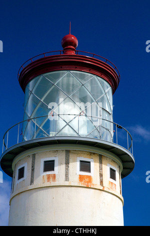 Kilauea Lighthouse befindet sich am Kilauea Point auf der Insel Kauai, Hawaii, USA. Stockfoto