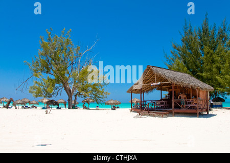 Strandbar, Paradise Beach, Cayo Largo del Sur, Kuba Stockfoto