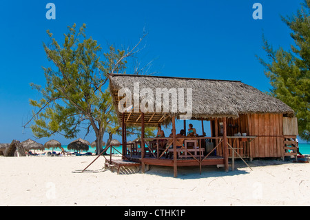 Strandbar, Paradise Beach, Cayo Largo del Sur, Kuba Stockfoto