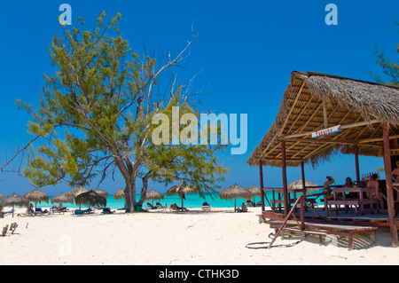 Strandbar, Paradise Beach, Cayo Largo del Sur, Kuba Stockfoto