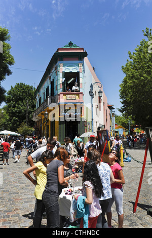 Bunte Häuser im Caminito, La Boca, Buenos Aires, Argentinien Stockfoto