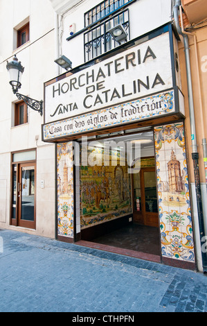 Horchateria de Santa Catalina, Valencia, Spanien Stockfoto