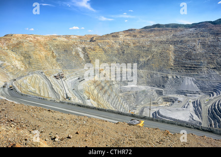 Bingham Canyon Mine aka Kennecott Copper Mine, ein Tagebau-südwestlich von Salt Lake City, Utah, USA Stockfoto