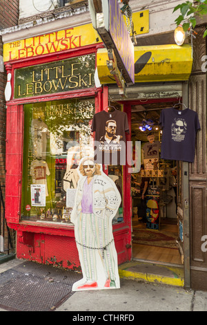 Die kleinen Lebowski Shop in Greenwich Village, Manhattan, New York Stockfoto