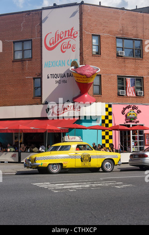 Caliente Cab, mexikanisches Restaurant, Westdorf, 7th Ave South, New York Stockfoto