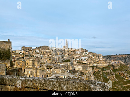 Höhle Wohnungen Sassi di Matera in Sasso Barisano, UNESCO-Weltkulturerbe, Matera, Italien, Europa Stockfoto