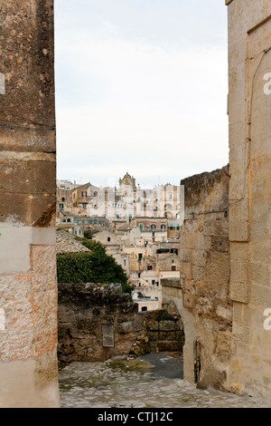 Höhle Wohnungen Sassi di Matera in Sasso Barisano, UNESCO-Weltkulturerbe, Matera, Italien, Europa Stockfoto