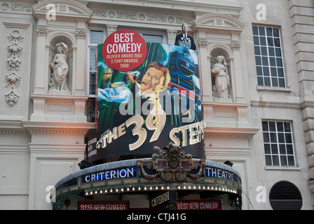 Das Kriterium Theater London Horten Werbung die 39 Stufen Stockfoto