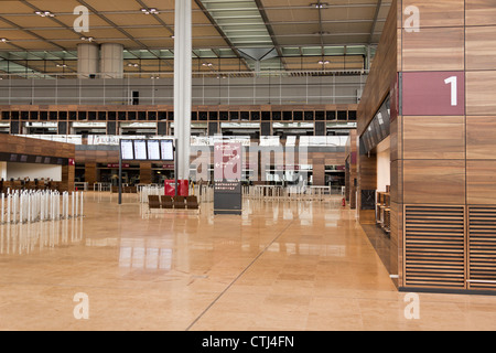 Terminal 1 Flughafen Berlin Brandenburg Willy Brandt, BER Airport Schönefeld, Berlin, Deutschland Stockfoto