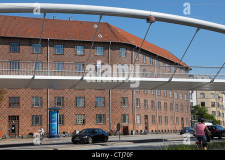 Aabuen, die Brücke ist Teil der 8km langen grünen Fahrradroute verbindet die Stadtteile Nørrebro und Frederiksberg in Kopenhagen, Dänemark. Stockfoto