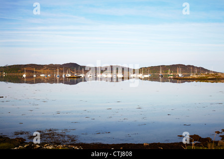 Marina im Hafen von Arisaig. Schottland Stockfoto