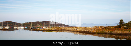 Marina im Hafen von Arisaig. Schottland Stockfoto