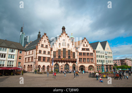 Römerberg quadratischer historischer Stadtkern der Altstadt Frankfurt Am Main Bundesstaat Hessen Deutschland Europa Stockfoto