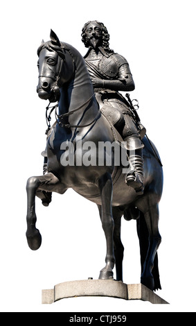 London, England, Vereinigtes Königreich. Statue: Charles i. (1633 - Hubert le Sueur) in Trafalgar Square Stockfoto