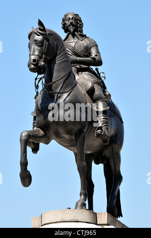 London, England, Vereinigtes Königreich. Statue: Charles i. (1633 - Hubert le Sueur) in Trafalgar Square Stockfoto