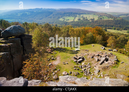 Das Derwent Valley aus der Überraschung im Peak District National Park Derbyshire England UK Stockfoto