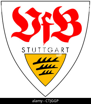 Logo des deutschen Fußball-Nationalmannschaft VfB Stuttgart. Stockfoto