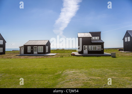 Pensionen in Hellnar, Snaefellsnes Halbinsel, Island Stockfoto