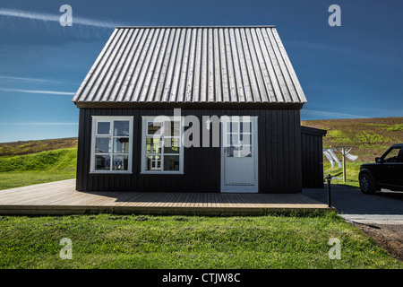 Pensionen in Hellnar, Snaefellsnes Halbinsel, Island Stockfoto