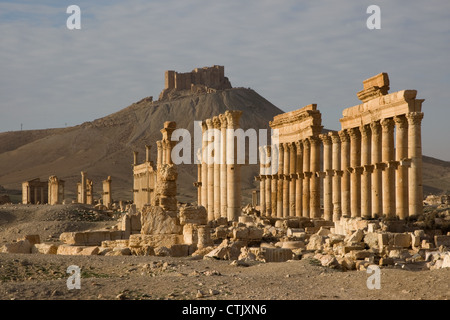 Antike römische Stätte Palmyra in Syrien in der Nähe von Damaskus Stockfoto