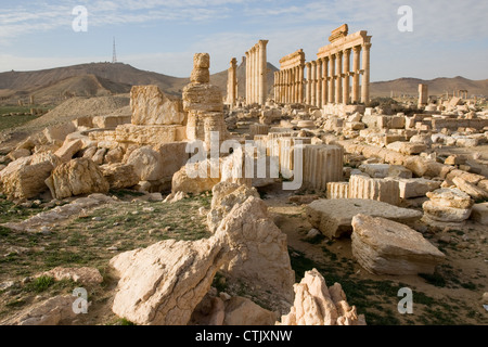 Antike römische Stätte Palmyra in Syrien in der Nähe von Damaskus Stockfoto