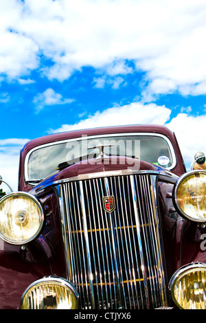 Cressing Tempel, Witham, Essex, Juli 2012. Eine Oldtimer-Show läuft jeden Sommer am historischen Ort in Essex Stockfoto