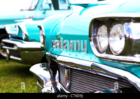 Cressing Tempel, Witham, Essex, Juli 2012. Eine Oldtimer-Show läuft jeden Sommer am historischen Ort in Essex Stockfoto