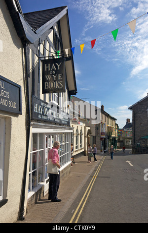 Antiquariat in Hay-on-Wye, Powys, Wales Cymru, UK, Vereinigtes Königreich, GB, Großbritannien, britische Inseln, Europa Stockfoto