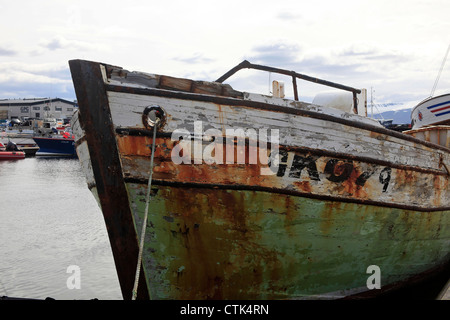 Island, Husavik, ein Fischerdorf und ein Zentrum des Whale-watching in Nordisland Stockfoto