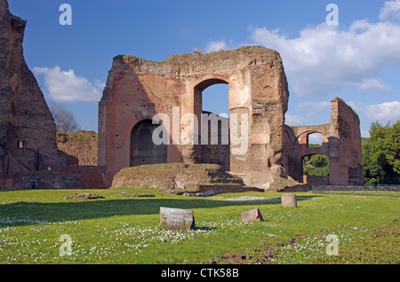Das Bad der Caracalla-Thermen in Rom, römische Ruinen (Terme di Caracalla) komplexe Stockfoto