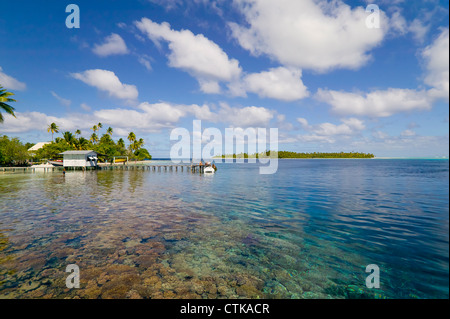 Laguna des Fakarava Atolls, Tuamotus Archipel, Französisch-Polynesien Stockfoto