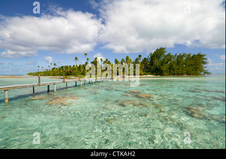 Laguna des Fakarava Atolls, Tuamotus Archipel, Französisch-Polynesien Stockfoto