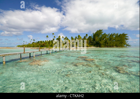 Laguna von Fakarava Atoll, Tuamotus Stockfoto