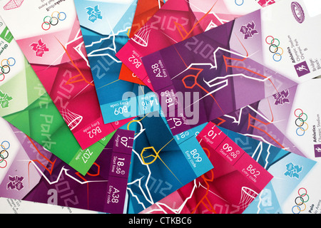 LONDON 2012 OLYMPISCHE SPIELE TICKETS Stockfoto