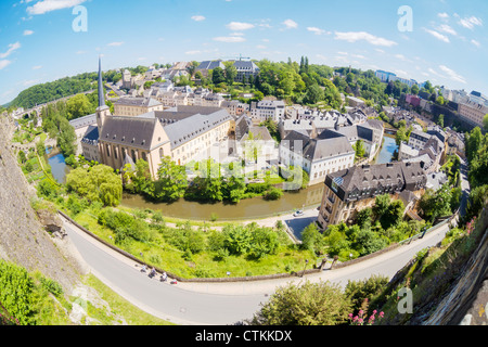 Panoramablick auf den Grund, die Luxemburger Altstadt Stockfoto