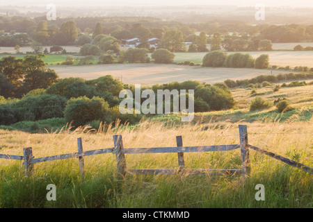 Abend in der Nähe des Dorfes Nettleton in der Nähe der Marktstadt Caistor am Rande der Lincolnshire Wolds Stockfoto